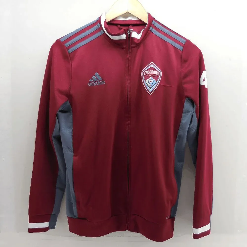 Adidas Aeroready Youth Boys‎ Colorado Rapids MLS Soccer Warmup Jacket Sz L 38x26